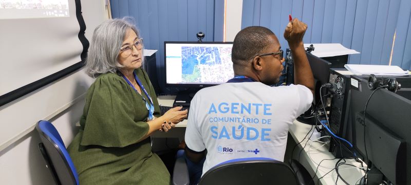 Oficina de territorialização, com a finalização do traçado das micro áreas da CF CF Kelly Cristina - AP 5.1. 