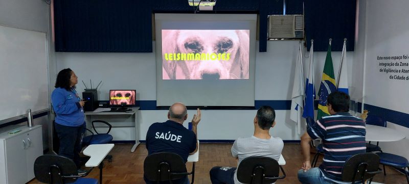 Apresentação do projeto piloto de Leishmaniose. O projeto foi realizado pelos Agentes de Vigilância em Saúde (AVS) da AP 5.1.