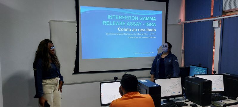 Capacitação sobre exame IGRA, o objetivo do evento foi capacitar profissionais técnicos para ampliação de unidades coletoras do Exame IGRA.