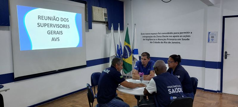 Reunião com Supervisores dos AVSs, Fluxo de SINAN ( Sistema de Informação de Agravos de Notificação) e bloqueios epidemiológicos.