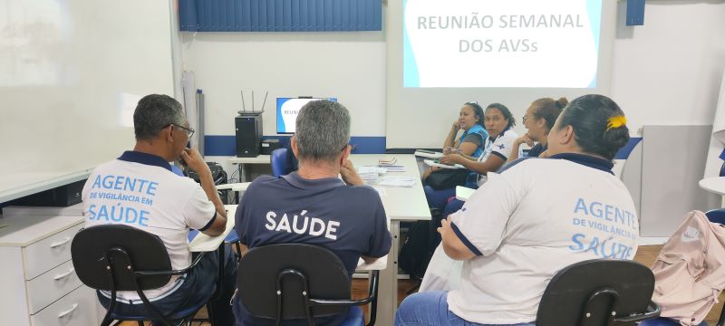 Reunião semanal dos AVSs, consolidado de estatística das ações desenvolvidas ao longo da semana, apresentação dos resultados.