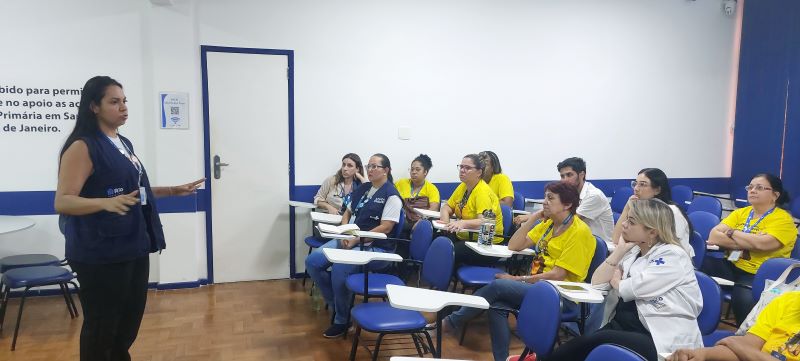 Reunião técnica dos profissionais do CMS Manoel Guilherme da Silveira Filho, com pauta na completude de cadastro e variáveis.