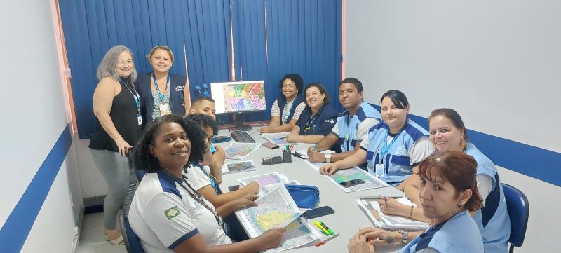 A oficina de territorialização tem o objetivo de delinear as microáreas dos territórios da Atenção Básica à Saúde.