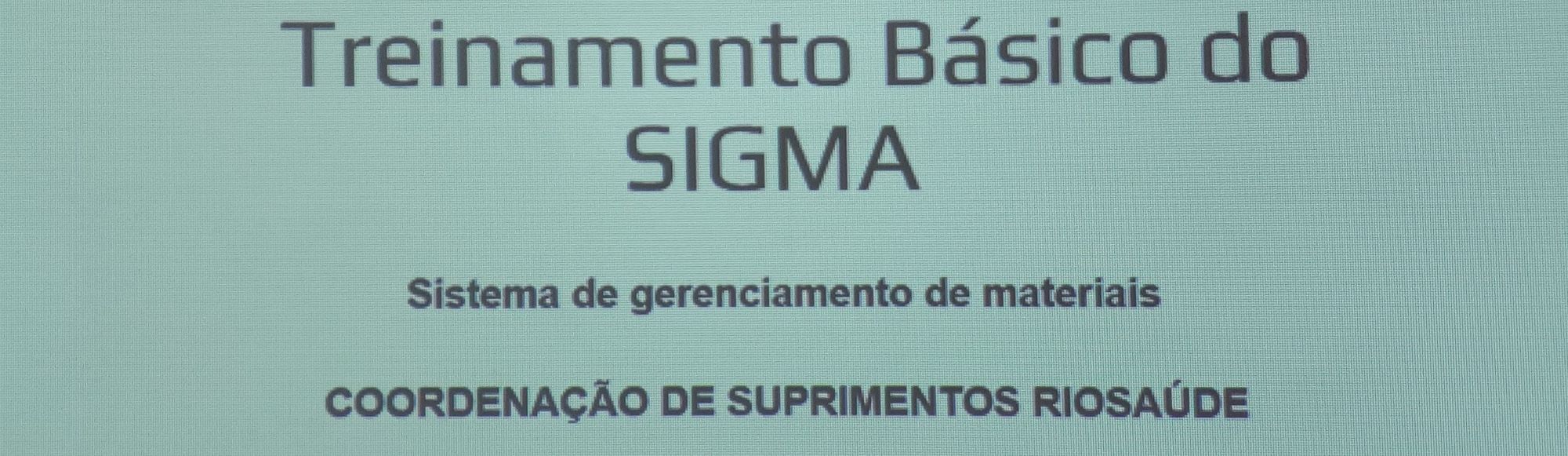 TREINAMENTO SIGMA