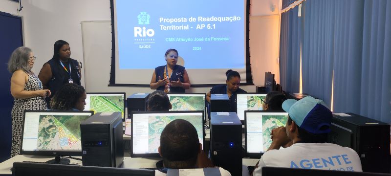 A oficina de territorialização tem o objetivo de delinear as microáreas dos territórios da Atenção Básica à Saúde.