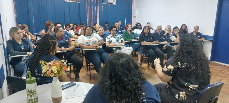 Reunião do CAPS Lima Barreto discussão de casos clínicos com a atualização das terapêuticas empregadas nos atendimentos de cada paciente. 