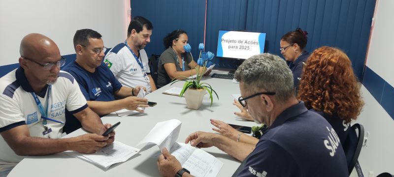 Reunião de planejamento da Equipe da Divisão de Vigilância em Saúde (DVS). A Vigilância em Saúde Ambiental interfere na saúde humana.