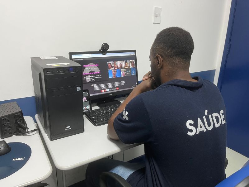 Reunião online do RAP da Saúde, planejamento e apoio dos responsáveis do projeto - Nível Central, na elaboração dos eventos.