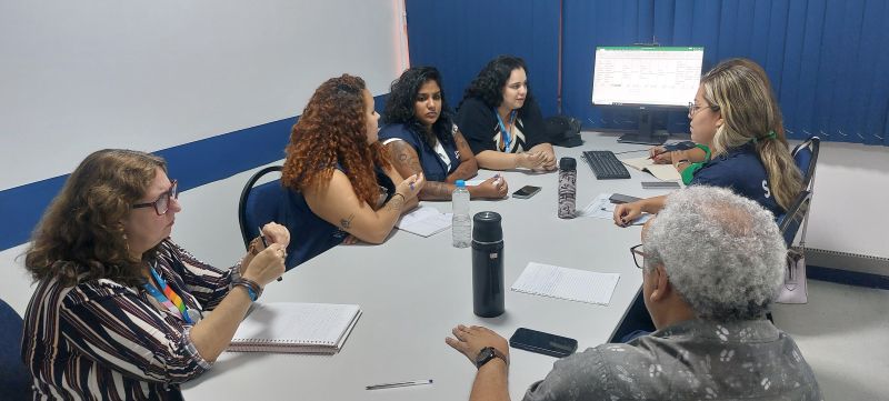 Reunião da Superintendência de Saúde Mental, objetivo do encontro foi discutir sobre os indicadores e consolidados da unidade.