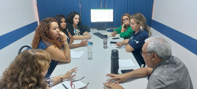 Reunião da Superintendência de Saúde Mental, objetivo do encontro foi discutir sobre os indicadores e consolidados da unidade.