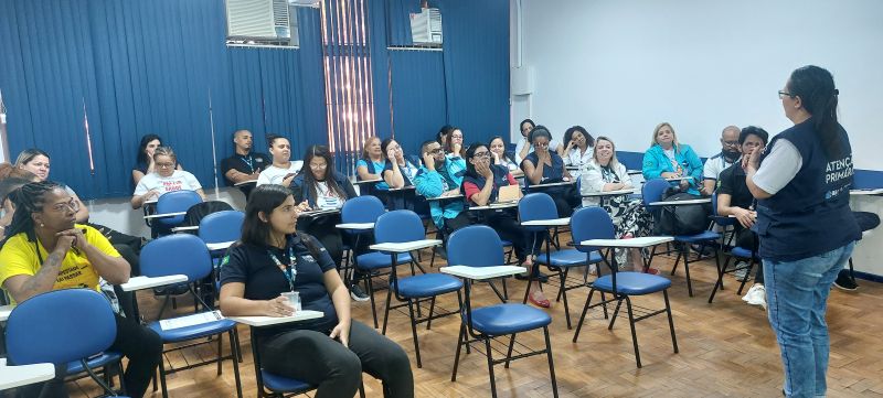 Reunião Geral CMS Manoel Guilherme AP 5.1, com foco no processo de trabalho, participação de todo corpo técnico.