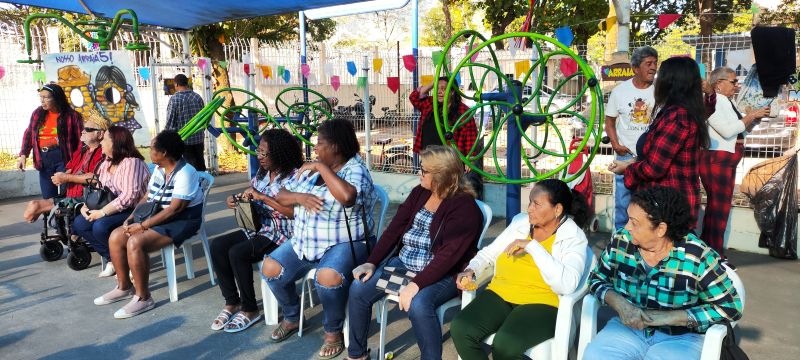 Festa Junina da Academia Carioca do CMS MGSF - AP 5.1, momento de lazer e integração entre alunos, professores e a comunidade, isso é saúde.