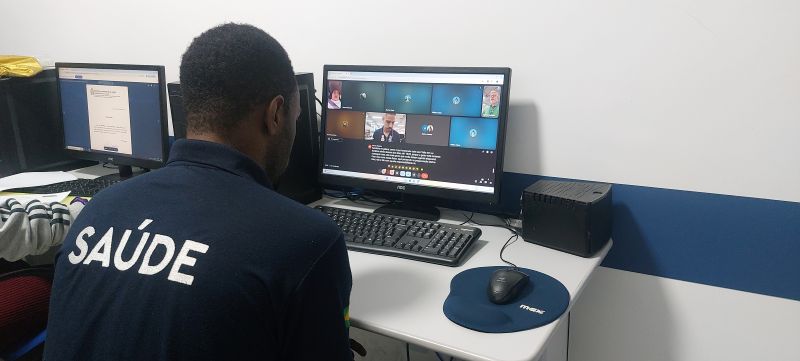 Reunião online do RAP da Saúde, planejamento da formatura dos jovens  do projeto RAP da Saúde, com a Coordenação do Projeto - Nível Central.