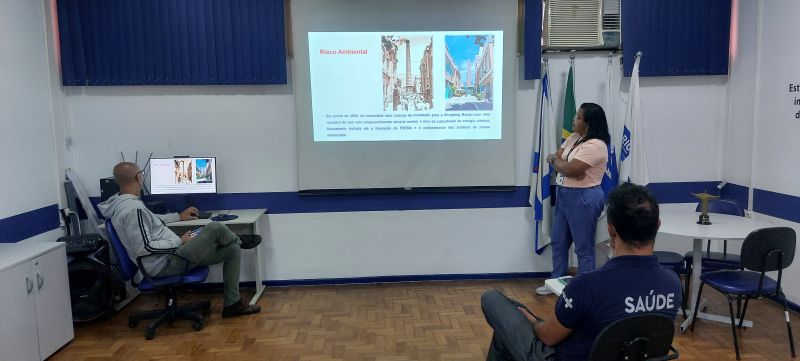Treinamento de Integrante da Equipe de Risco Não Biológico, prévia da apresentação Vigisolo, o tema abordado foi a Rota de Exposição Programa Vigisolo.