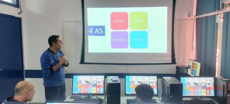 Apresentação do projeto piloto de Leishmaniose. O projeto foi realizado pelos Agentes de Vigilância em Saúde (AVS) da AP 5.1.