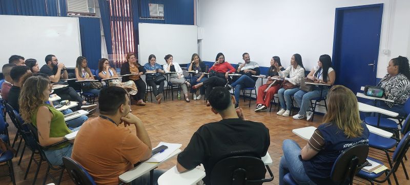 Reunião Bimestral de Farmacêuticos da Atenção Primária Prisional (APP), com objetivo, alinhar fluxos, repactuar rotinas, estabelecer metas.