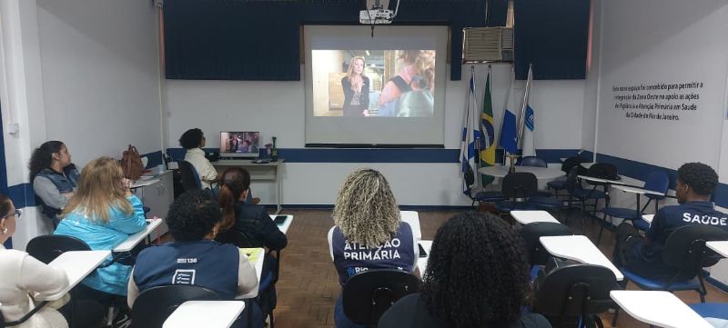 Curso Básico II de Libras - 5ª Aula,, público alvo profissionais da APS, o objetivo é a promoção do ensino da Língua Brasileira de Sinais.