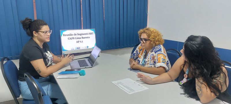 Reunião de Segmento do CAPS Lima Barreto, objetivo principal a construção do planejamento de gestão e organização dos serviços.