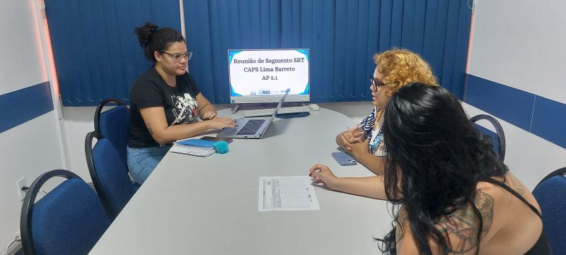 Reunião de Segmento do CAPS Lima Barreto, objetivo principal a construção do planejamento de gestão e organização dos serviços.