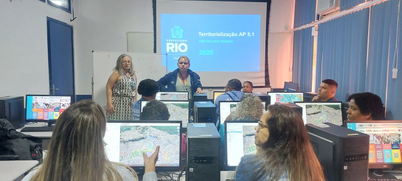 Oficina de Territorialização CMS Waldyr Franco - AP 5.1 - trabalhando a delineação das microáreas dos territórios da Atenção Básica à Saúde,