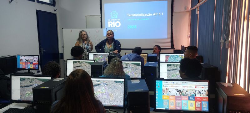 Oficina de Territorialização CMS Waldyr Franco - AP 5.1 - trabalhando a delineação das microáreas dos territórios da Atenção Básica à Saúde,